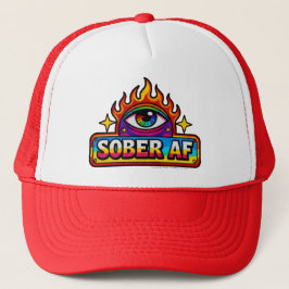 Sober AF - トラッカーズハット キャップ