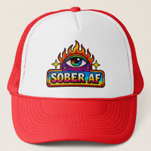Sober AF - トラッカーズハット キャップ