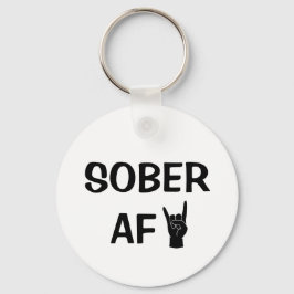 Sober AF Keychain, Addiction Recovery Gift キーホルダー