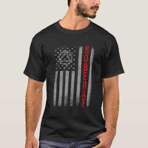 SOBER AF USフラグのサポート汚れた原因、回復 Tシャツ