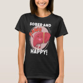 Sober and Happy Liver Chibi Joy Recovery Anniversa Tシャツ (正面)