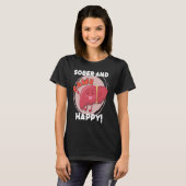 Sober and Happy Liver Chibi Joy Recovery Anniversa Tシャツ (正面フル)