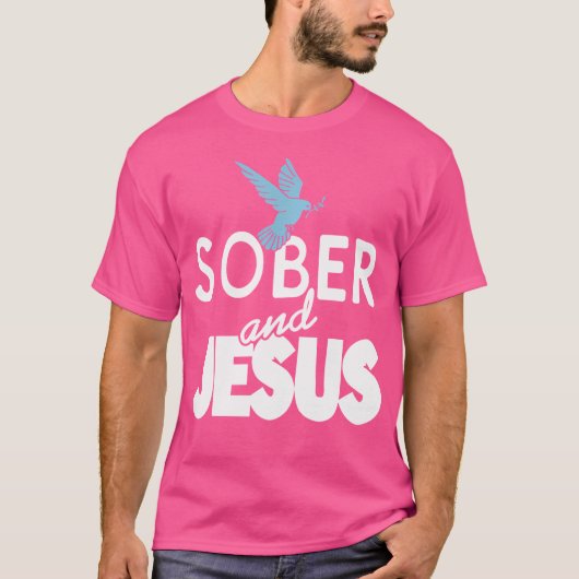 Sober And Jesus Christian Sobriety Present Tシャツ (正面)