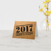 Sober & Clean 2017 （贈答品/中毒がない） カード (黄色い花)