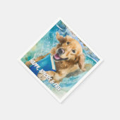 Sober Dog Big Book Recovery | カスタムテキスト スタンダードカクテルナプキン (角)