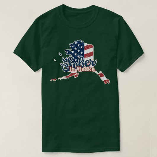 Sober In AlaskaヴィンテージテクスチャTシャツ Tシャツ (デザイン正面)
