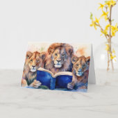 Sober Lionプライド読の大書回復 カード (黄色い花)