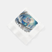 Sober Owl Reading Big Book Recovery Promises 縁ありカクテルナプキン (角)