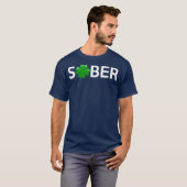 Sober Saint Patricks Day Alcoholics AA NA 12 Tシャツ (正面フル)