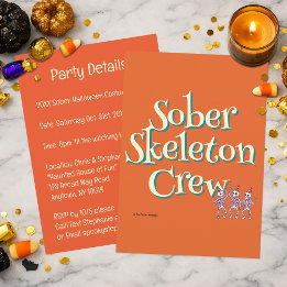 Sober Skeleton Crew | ハロウィン・ソバー・パーティー 招待状