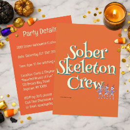 Sober Skeleton Crew | ハロウィン・ソバー・パーティー 招待状