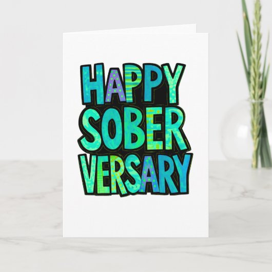 Soberversaryカード 5x7" サイズの封筒付き カード (正面)