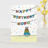 Sobo用誕生日カード カード (黄色い花)