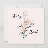 Sobre Tarjetas planas de reserva la fecha rosas セーブザデート (裏面)