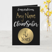 Sobrietyカード12、12回のSober Berthday カード (黄色い花)