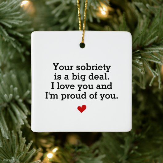 Sobriety Gift, Sober Anniversary セラミックオーナメント (ツリー)