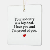 Sobriety Gift, Sober Anniversary セラミックオーナメント (左)