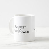 Sobriety Is A Superpower Minimalist Mug コーヒーマグカップ (正面左)