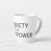 Sobriety Is A Superpower Tall Latte Mug カフェラテマグ (右アングル)