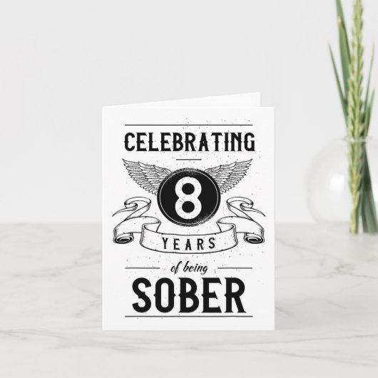 Sobriityギフト回復記念日8年Sober カード (正面)