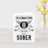 Sobriityギフト回復記念日8年Sober カード (黄色い花)