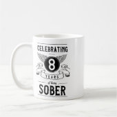 Sobriityギフト回復記念日8年Sober コーヒーマグカップ (左)