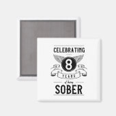 Sobriityギフト回復記念日8年Sober マグネット (正面/裏面)