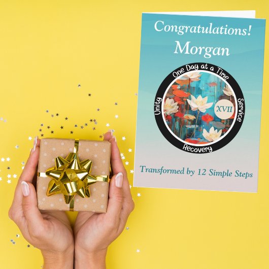 Sobriityパーソナライズされた Milestone Card カード