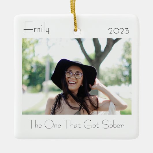 Sobriity写真モダンエレガントミニマルSober Gift セラミックオーナメント (正面)