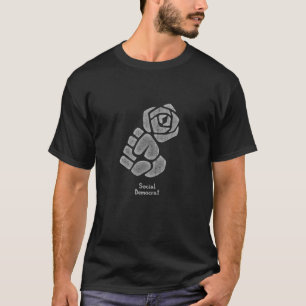 Soc Demのばら色の握りこぶし Tシャツ