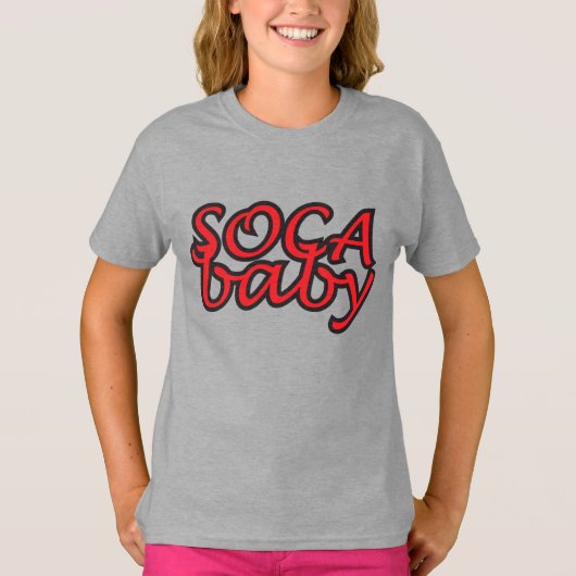 SOCAベビー – 女性のベラ+キャンバスリンガーTシャツ Tシャツ (正面)