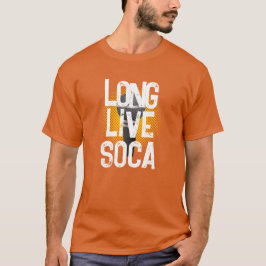 Soca 音楽に栄えあれ グランジ風の白いテキスト tシャツ