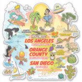 SoCalパラダイスカスタムカットビニールステッカー シール (正面)