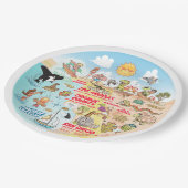 SoCalビーチプレート ペーパープレート (アングル)