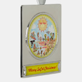 SoCalメリークリスマス シルバープレートバナーオーナメント (右)