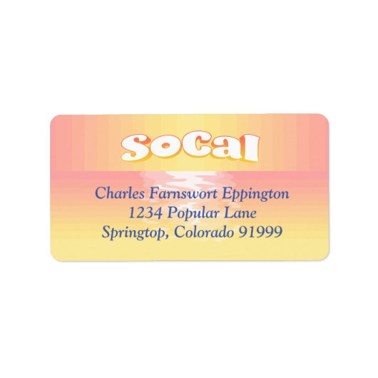 SoCal設定 ラベル (正面)