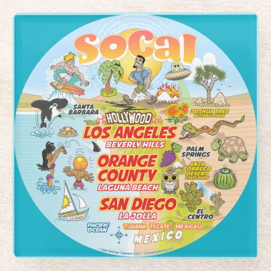 SoCal ガラスコースター (正面)
