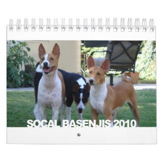 Socal 2010のカレンダーのBasenjis カレンダー