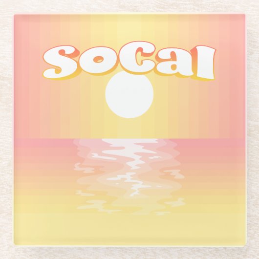 SoCal Sunset ガラスコースター (正面)