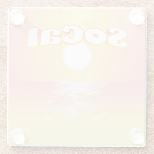 SoCal Sunset ガラスコースター (裏面)