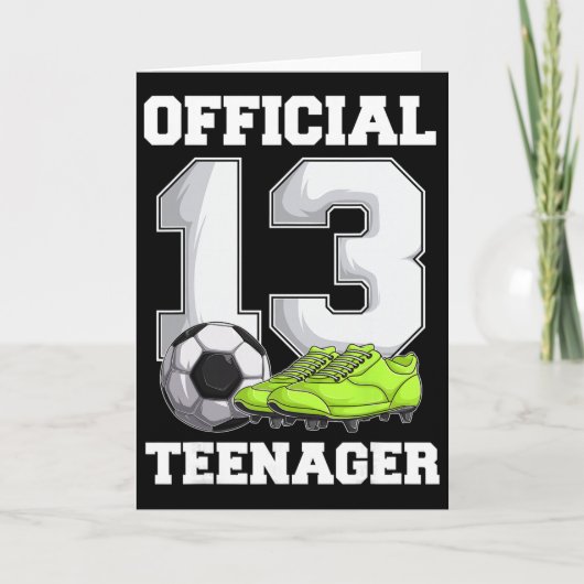 Soccer 13 Year Old Birthday Boy Shirt, Official Te カード (正面)