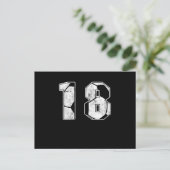 Soccer 18 th Birthday Celebration Sports Gift ポストカード (スタンド正面)