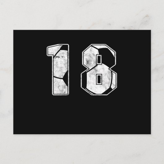 Soccer 18 th Birthday Celebration Sports Gift ポストカード (正面)