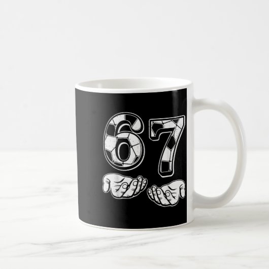 Soccer 67 Six Seven 6 7 Funny Gen Alpha Meme Drip  コーヒーマグカップ (右)