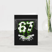 Soccer 67 Six Seven Funny Gen Alpha Meme Drip  カード (正面)