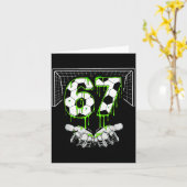 Soccer 67 Six Seven Funny Gen Alpha Meme Drip カード (黄色い花)