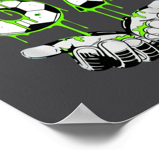 Soccer 67 Six Seven Funny Gen Alpha Meme Drip  ポスター (角)