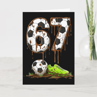 Soccer 67 Six Seven Meme Boys Teens Kids Gen Alpha カード