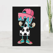 Soccer 7 Year Old Ice Cream Drip Youth 7th Birthda カード (正面)