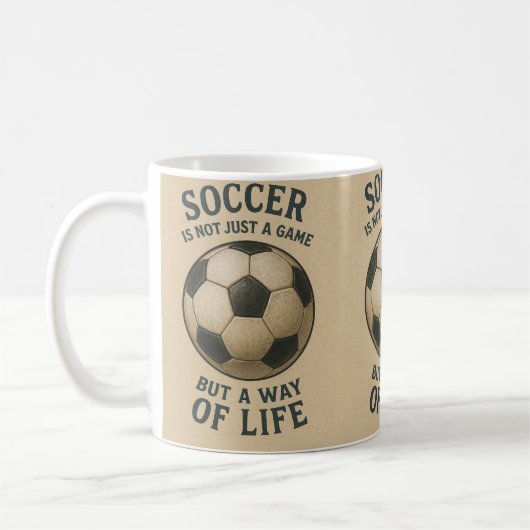 Soccer a way of life! コーヒーマグカップ (左)